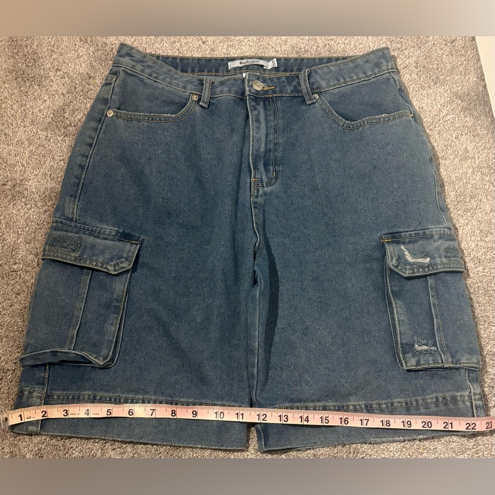 Blue Jean Cargo Shorts Jorts